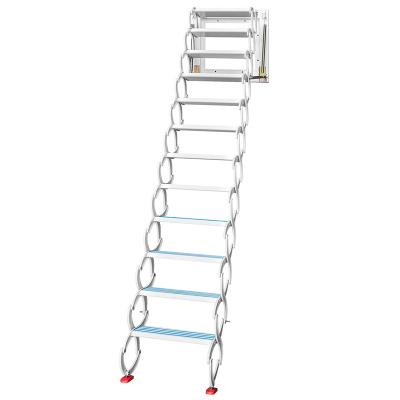 China Factory Wholesale Folding Ladders Metal Attic Wall Ladder Stairs Attic Folding Ladder Heavy Duty Steel (Carbon Steel 3.5M50) for sale