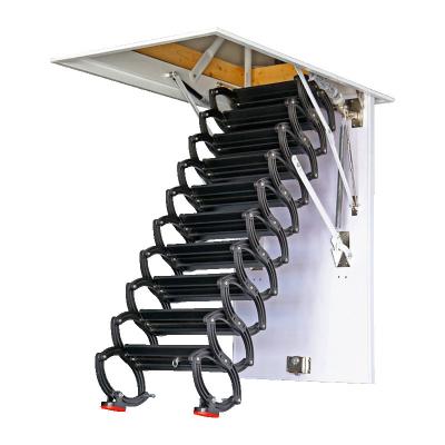 China Electric Folding Ladders Carbon Steel Attic Lower Ladder Indoor Invisible Folding Stairs Trace Ceiling Ladder 2m/6.56ft-3.4m/11.15FT for sale