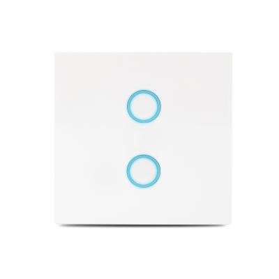 China Smart Home use smart wifi lamp switch UK 2 band wifi touch switch Wifi smart switch for sale