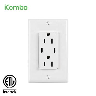 China iCombo Screw Mount Wall USB Outlet USB Power Socket With White Color for sale