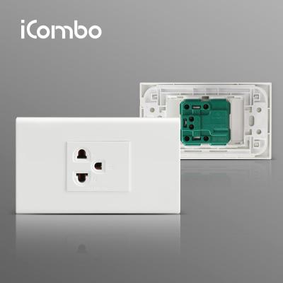 China Quick Connect Thailand or Philippines 1 Gang 3 Pin Wall Socket Outlet 16A for sale