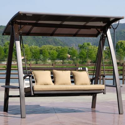 China Modern Double Swing Outdoor All Weather Patio Rattan Hanging Garden Chair for sale