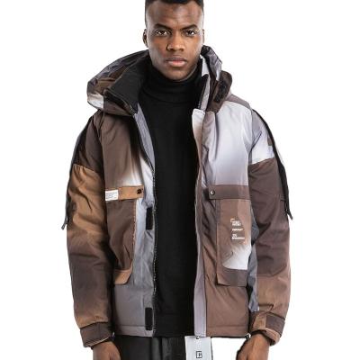 China Street fashion men's medium and multi-pocket outdoor workwear long winter lovers down jacket with extra thick coat for sale