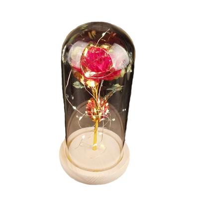 China 2020 Glass Box ZHUOOU New Product Ideas Gold Rose Gift Christmas Gifts for sale