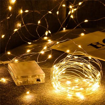 China Zhuoou Product Indoor Outdoor Decoration Star Twinkle Battery Case 100 LED Christmas Warm Garden Wedding String Light Curtain for sale