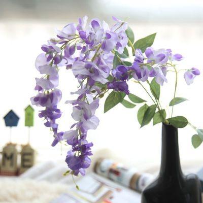 China wedding home decoration YI with you ZERO hot sale high quality decorative silk real touch artificial silk wisteria vine for wedding home decoration for sale