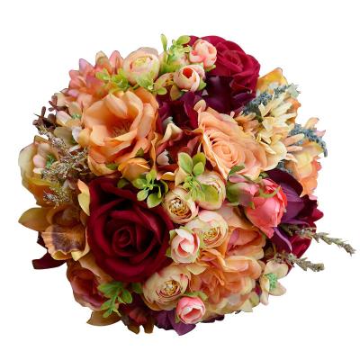 China ZHUOOU Beautiful Colorful Wedding Bridal Bouquet Beautiful Rose Bouquet Bridal Flower Bouquets for sale