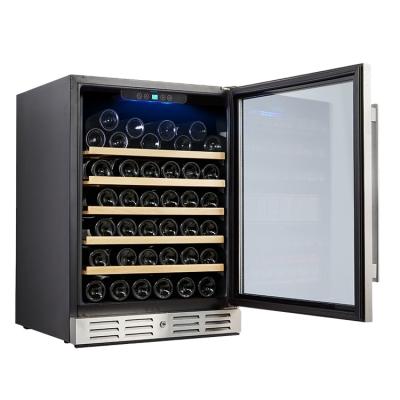 China Non-seamless door with SS handle Hot-sell single wine cooler fridge electronic temperature control zone controller with LED display in 2021 for sale