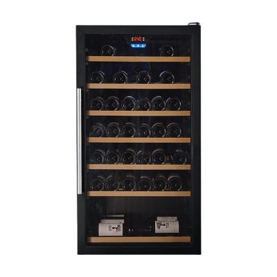 China Refrigerated 78 Bottle Black Outdoor Wine Cabinet Suitable For Bar Family for sale