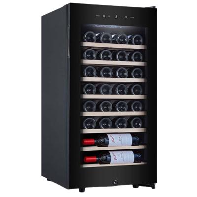 China Outdoor Factory Price Sell Custom Small Glass Door Freestanding 115L\30 Bottle Wine Cabinet for sale