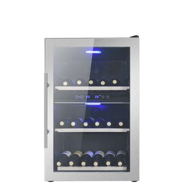 China High End Commercial 133 Liter Double Zone Outdoor Cooling System Cellar \ Domestic Wine Fridge for sale