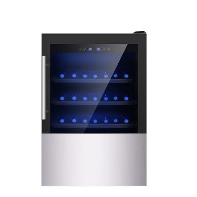 China LED Light Sensitive Touch Screen with Red Wine Smart Automatic Cooler Thermostat Key Lock Mode Dual Zone Option for sale