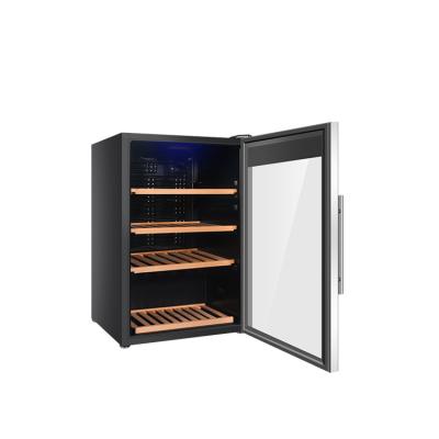 China LED Light 30 Bottles Zone Wine Compressor Wine Cabinet Wine Cooler Single Cooler Red Wine Cooler Wine Fridge for sale