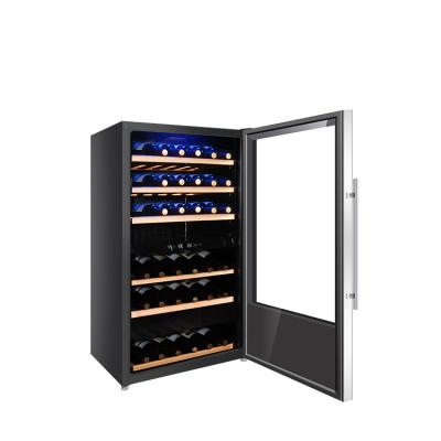 China LED Lighting Stainless Steel Cellar Wine Refrigerer Made in China Large Capacity Simple Red Wine Cooler Fridge Cooler for sale