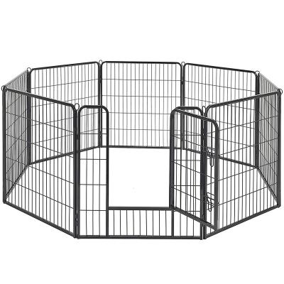 China Viable Collapsible Collapsible Metal Dog Playpen Cage Steel Dog Fence For Dog Play Exercise for sale