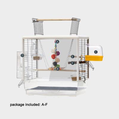 China Large Viable Play Top Iron Cockatiel Parrot Bird Cages Aviary With Stand For Cockatiels Sun Parakeet Conures Parakeet Finch Afri for sale