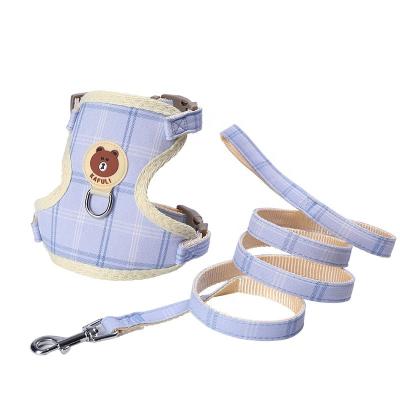 China Dog Pet Basic Chest Cat Chest Harness Leash Leads Adjustable Pet Collar Viable Vest Small Back for sale