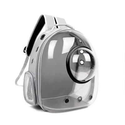 China Viable Cat Bag Pet Backpack Outside Bag Breathable Pet Carrier Space Capsule Pet Backpack Transparent Cat Bag Portable Ba for sale