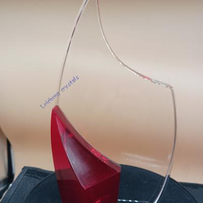 China Hot Selling Europe LCKL-W5610 Crystal Plague Crystal Award Crystal Trophy For Business Gift for sale