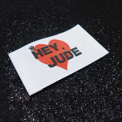 China Factory Direct Supply Washable Folded Custom Black And Cheap Label For Garment Embroidery Woven Patch for sale