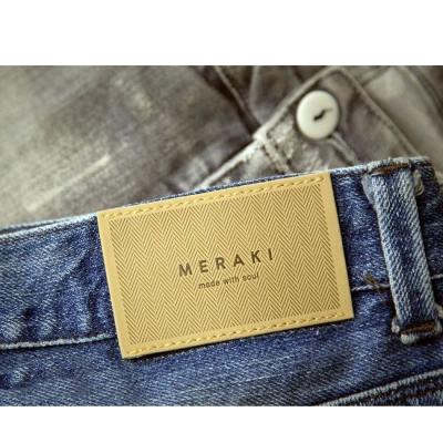 China Wholesale High Quality Handmade Labels for Leather Patch Logo Custom Clothing Leather Jeans Label for sale