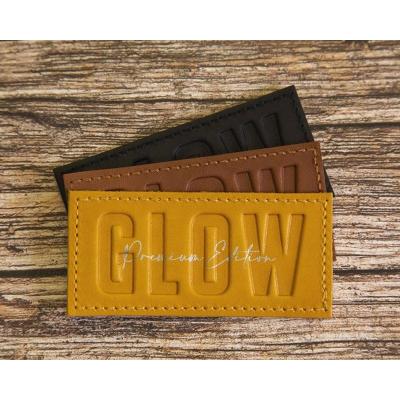 China OEM Logo Jean Leather Patch Real Genuine Microfiber Clothing Handmade Square Wholesale PU Leather Label for sale