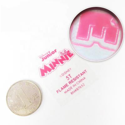 China Washable Iron On Label Tagless Logo Size Care Size Vinyl Environmental Custom Heat Transfer Printing Sticker For Clothing for sale