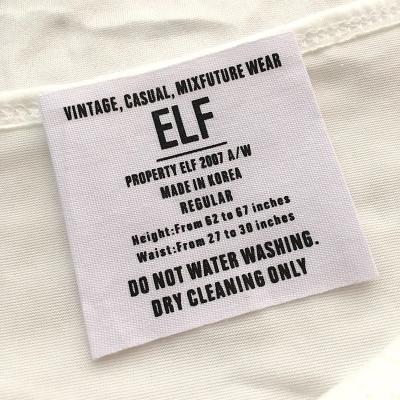 China Cotton Private Label Logo Apparel Fabric Garment Screen Printing Brand Eco-Friendly Eco-Friendly Clothing Label for sale