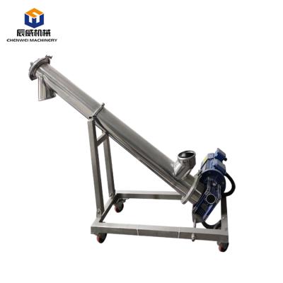 China Custom CW Heat Resistant Stainless Steel Grain Rice Food Inclined Screw Conveyor for sale