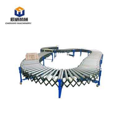 China Factory Heat Resistant Custom Powered Roller Conveyor Systems Telescopic Roller Conveying Machine for sale