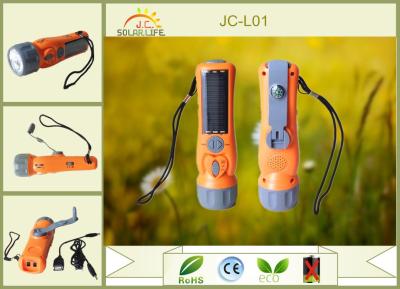 China High Brightness Multifunction USB Solar Powered Torch Light With AM / FM radio for sale