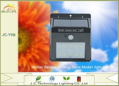 China Black 200LM IP65 Waterproof Solar Powered Sensor Light Wall Mounted for sale