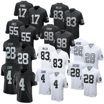 China Jacobs Antibacterial Supplier Jones 55 Derek Carr Jerseys 28 4 Las Vegas 98 Crosb Stitched Football Game Limited Jerseys Sell - Black Wholesale for sale