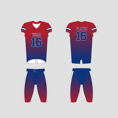 China New Antibacterial Custom Wholesale American Design Football Practice Jerseys Team Football Uniform For Youth Adults for sale