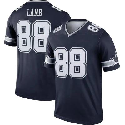 China Ceedee Lamb #11 Pastors Costom Team Uniform Jerseys High Quality Breathable Wholesale Dallas Cowboy Stitched America Football Tank Top for sale