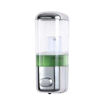 China Modern Simple White And Chrome Wall Mount Cheap Price Liquid Soap Dispenser for sale