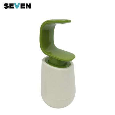 China 2018 MARS EXPO creative cheap soap dispenser double white hand pressing wholesale C-pump dispenser for liquid soap for sale