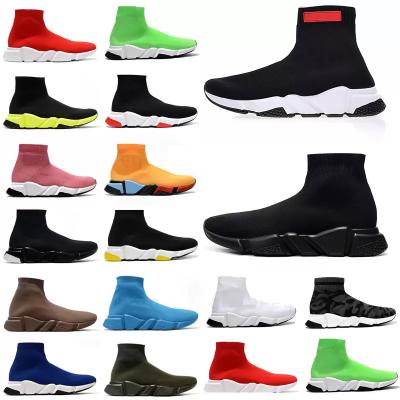 China 2.0 Men Casual Shoes Rubber Women's Designer Speed ​​Trainer Sock Boots Runners Sneakers Knit Red White Black Triple Lace Walking Sports for sale