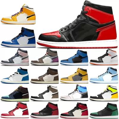 China Rubber Jumpman 1 Blue Jordon Running Shoe Trainers Obsidian Unc College Sports Hyper Sneakers Women Men Basketball Shoes 1S High for sale