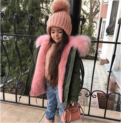 China 2021 Winters Breathable Coat For Kids Clothes Faux Fur Jacket Toddler Girl Warm Winter Clothes Boys Ditch Coat Kids Jackets Hooded Parka for sale