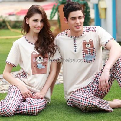 China Breathable couple pajamas for summers for sale