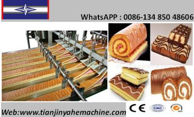 China Stainelss Steel Made Automatic Swiss Roll Cake Production Line for sale