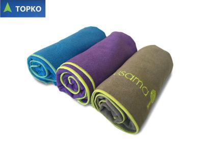 China Slip - Resistant Large Yoga Towel Blue And Purple / Microfiber Travel Towel for sale