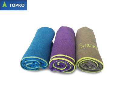 China Microfiber Fabric Slip Free Yoga Towel With Embroidery Logo 72 * 24 inch for sale