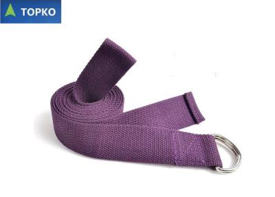 China Fashion Purple Yoga Stretch Belt Adjustable / Physical Therapy Strap for sale