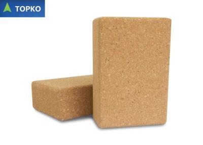 China Small Cork Yoga Brick With Silk Screen Printing , High Density Foam Block for sale