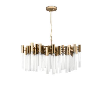 China Simple and light luxury dining room crystal hotel modern gold luxury restaurant chandelier lighting for sale