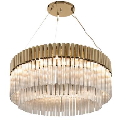 China Modern Contemporary Post Round Gold Fancy Lights For Home Decoration With Glass for sale