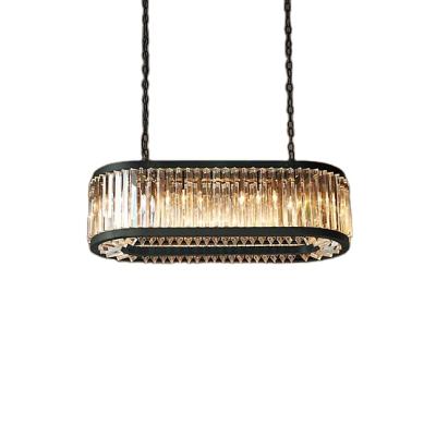 China Contemporary Black Resoration Hardware Rectangular Glossy Porcelain Lighting Chandelier Light for sale