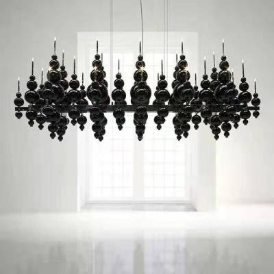 China Traditional Ilfari Tears Of The Moon Lighting Black Chandelier Design Made In Porcelain From Brilliant Lighting for sale